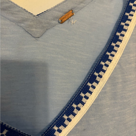 Free People Embroidered Blue Swing Tank - Picture 3 of 7